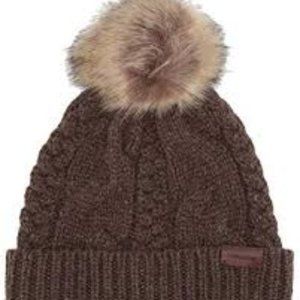 NWT Pendleton Cable Hat with Pom - Nutmeg